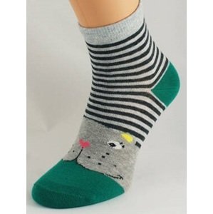 Socks Bratex D-001 Classic Women's Pets 36-41 gray melange 736