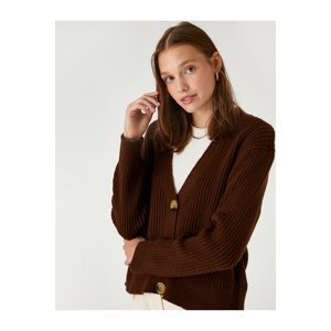 Koton V-Neck Cardigan With Buttons