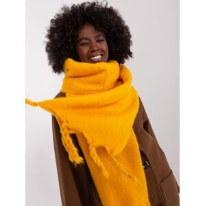 Tmavě žlutý široký dámský šátek