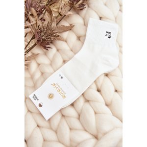 Dámské bavlněné ponožky bílé