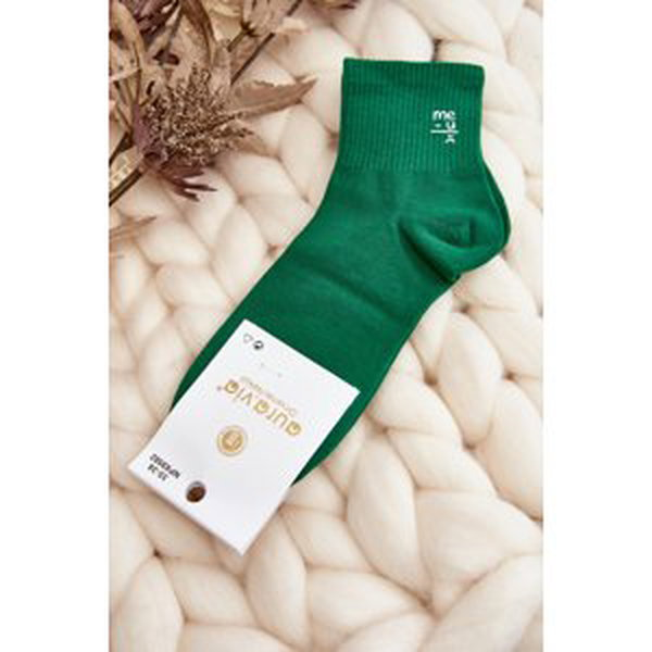 Dámské bavlněné ponožky zelené
