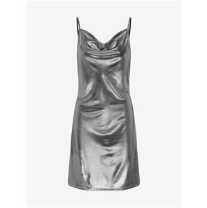 Dámské metalické šaty ve stříbrné barvě ONLY Melia - Dámské
