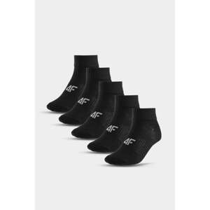 Chlapecké 4F vysoké kotníkové ponožky 5-BACK černé