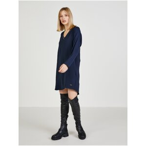 Tmavě modré dámské šaty Pepe Jeans Leandra - Dámské