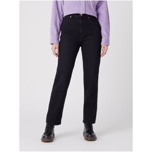 Černé dámské straight fit džíny Wrangler - Dámské