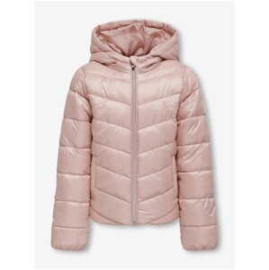 Světle růžová holčičí prošívaná bunda ONLY New Talia - Holky