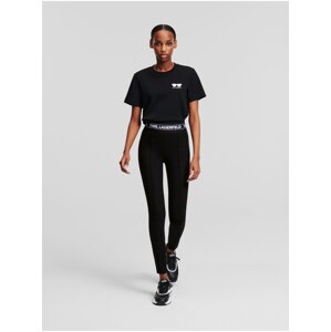 Černé dámské legíny KARL LAGERFELD Logo - Dámské