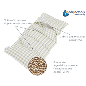 Medi Partners Thermophor with cherry seeds, large 20x60 – 5 chambers – Grid