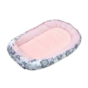 Medi Partners Baby cocoon/nest – Berry + pink Minky