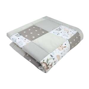 Medi Partners Play mat / Blanket 120x120cm – Deer in leaves + gray