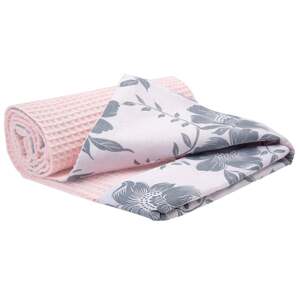 Medi Partners Blanket 75x100 cotton + cotton Waffle – Berry + light pink Waffle
