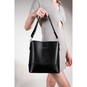 Marjin Women's Clutch and Shoulder Bag Fuste Black Croco