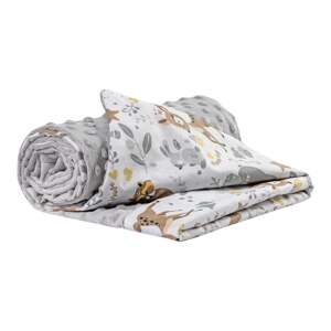 Medi Partners Blanket 75x100 cotton + minky – Jelonki + gray minky