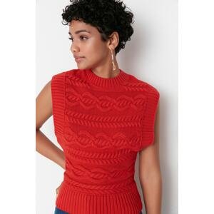 Trendyol Red Knit Detailed Knitwear Sweater