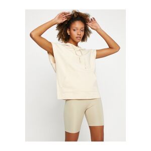 Koton Short Sleeve Sweatshirt Hooded Cotton