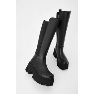 Marjin Women's Thick Welt Sole Daily Boots Ferlas Black