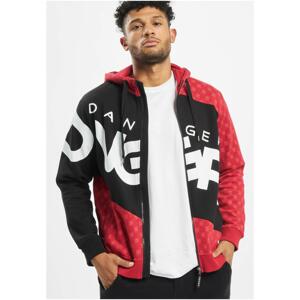 Pánská mikina DNGRS Veli Zip Hoody - černá/červená