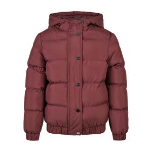 Dívčí bunda Puffer s kapucí cherry