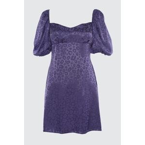 Trendyol Lilac Back Detailed Jacquard Satin Dress