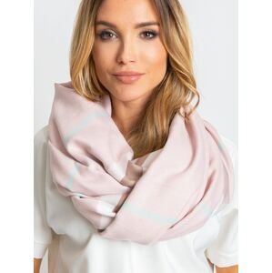 Světle růžový šátek s třásněmi