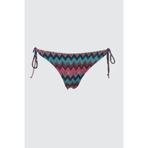 Trendyol Striped Bright Lace Low Waist Bikini bottom