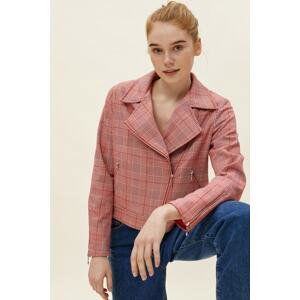 Koton Women's Red Check Jacket