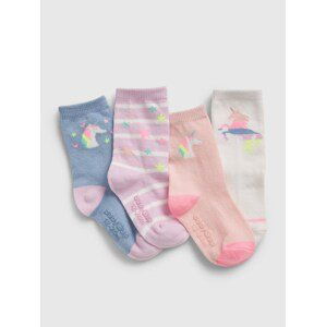 GAP Dětské ponožky unicorn socks, 4 páry - Holky