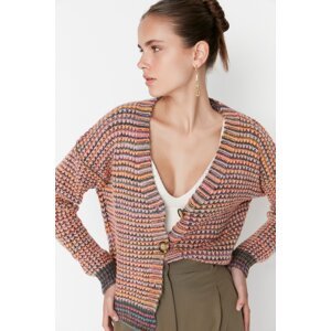 Trendyol Multicolored Soft Textured Gradient Knitwear Cardigan