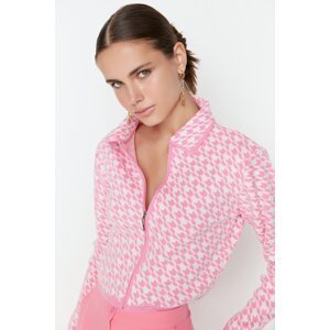 Trendyol Pink Collar Detailed Knitwear Cardigan