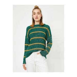 Koton Women's Green Back Detailed Sweater