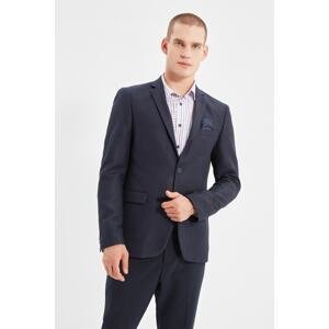 Trendyol Navy Blue Men's Blazer Textured Jacket