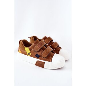 Children's Sneakers With Velcro Big Star II374017 Camel