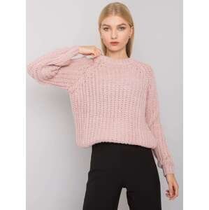 RUE PARIS Světle růžový pletený svetr