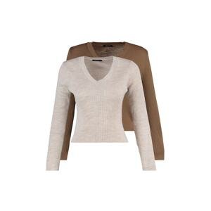 Trendyol Brown-Stone Knitwear Sweater