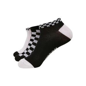 Sneaker Socks Checks 3-Pack black/white