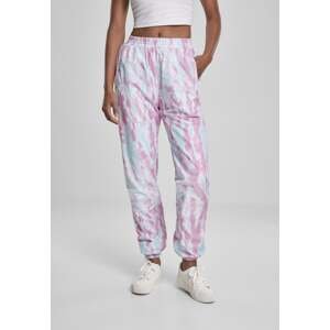 Dámské kalhoty Tie Dye Track aquablue/růžové