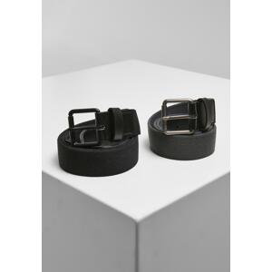 Stretch Basic Belt 2-Pack černá/uhlová
