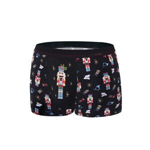 Boxerky Louskáček 007/55 Black Merry Christmas Black