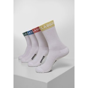 Krátké ponožky se sportovním logem Colored Cuff 4-balení vícebarevné