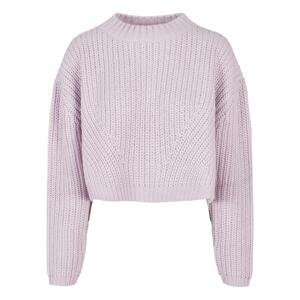 Dámský široký oversize svetr soft lilac