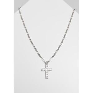 Stříbrný náhrdelník s diamantovým křížem