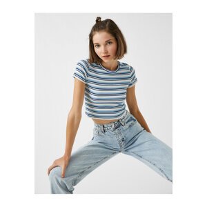 Koton Crew Neck Short Striped Short Sleeve T-Shirt