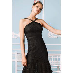 Koton Women's Black Mini Midi Dress