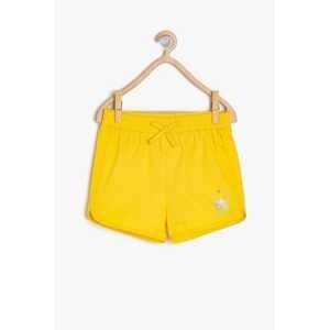 Koton Yellow Baby Girl Glitter Detailed Shorts
