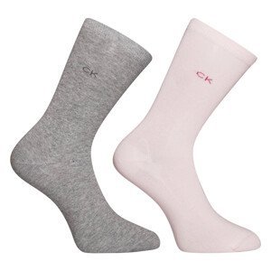 2PACK dámské ponožky Calvin Klein vysoké vícebarevné