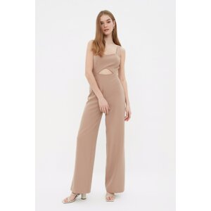 Trendyol Mink Cut Out Detailed Jumpsuit