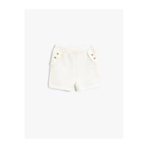 Koton Frill Detailed Shorts with Elastic Waist, Cotton