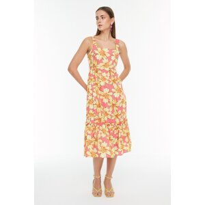 Trendyol Pink Printed Dress with Straps