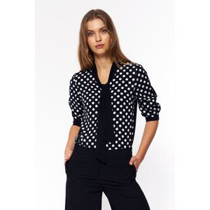 Dámské tričko NIfe Nife_Blouse_B140_Black/Peas