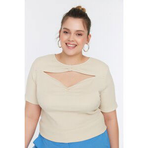 Trendyol Curve Stone Cutout Detailed Knitted Blouse